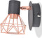 vidaXL Wandlamp E14 zwart en koper 2 st