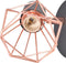 vidaXL Wandlamp E14 zwart en koper 2 st