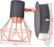 vidaXL Wandlamp E14 zwart en koper 2 st