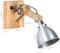vidaXL Wandlamp E27 massief mangohout en ijzer zilverkleurig