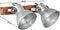 vidaXL Wandlamp industrieel E27 45x25 cm zilverkleurig