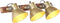 vidaXL Wandlamp industrieel E27 65x25 cm messingkleurig