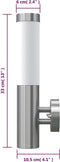 vidaXL Wandlamp voor binnen en buiten waterdicht RVS