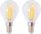 vidaXL Wandlampen met 2 filament LED-lampen 8 W 2 st