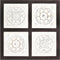 vidaXL - Wandpaneel - handgesneden - 40x40x1,5 - cm - MDF - bruin - en - wit
