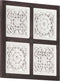 vidaXL - Wandpaneel - handgesneden - 40x40x1,5 - cm - MDF - bruin - en - wit