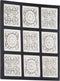vidaXL - Wandpaneel - handgesneden - 40x40x1,5 - cm - MDF - bruin - en - wit