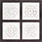 vidaXL - Wandpaneel - handgesneden - 60x60x1,5 - cm - MDF - bruin - en - wit