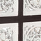 vidaXL - Wandpaneel - handgesneden - 60x60x1,5 - cm - MDF - bruin - en - wit