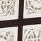 vidaXL - Wandpaneel - handgesneden - 60x60x1,5 - cm - MDF - bruin - en - wit