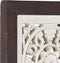 vidaXL - Wandpaneel - handgesneden - 60x60x1,5 - cm - MDF - bruin - en - wit
