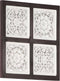 vidaXL - Wandpaneel - handgesneden - 60x60x1,5 - cm - MDF - zwart - en - wit