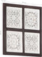 vidaXL - Wandpaneel - handgesneden - 60x60x1,5 - cm - MDF - zwart - en - wit