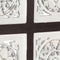 vidaXL - Wandpaneel - handgesneden - 60x60x1,5 - cm - MDF - zwart - en - wit