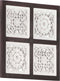 vidaXL - Wandpaneel - handgesneden - 60x60x1,5 - cm - MDF - zwart - en - wit