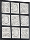 vidaXL - Wandpaneel - handgesneden - 60x60x1,5 - cm - MDF - zwart - en - wit