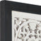vidaXL - Wandpaneel - handgesneden - 60x60x1,5 - cm - MDF - zwart - en - wit