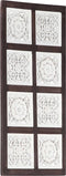 vidaXL - Wandpaneel - handgesneden - 60x60x1,5 - cm - MDF - zwart - en - wit