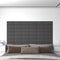 vidaXL - Wandpanelen - 12 - st - 0,54 - m² - 30x15 - cm - kunstleer - grijs