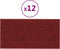 vidaXL - Wandpanelen - 12 - st - 0,54 - m² - 30x15 - cm - stof - wijnrood