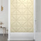 vidaXL - Wandpanelen - 12 - st - 0,54 - m² - 30x30 - cm - kunstleer - crèmekleurig