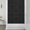 vidaXL - Wandpanelen - 12 - st - 0,54 - m² - 30x30 - cm - kunstleer - zwart