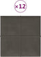 vidaXL - Wandpanelen - 12 - st - 1,08 - m² - 30x30 - cm - fluweel - donkergrijs