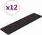 vidaXL - Wandpanelen - 12 - st - 1,08 - m² - 60x15 - cm - kunstleer - zwart