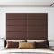 vidaXL - Wandpanelen - 12 - st - 1,08 - m² - 60x15 - cm - kunstleer - cappuccinokleurig