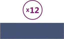 vidaXL - Wandpanelen - 12 - st - 1,08 - m² - 60x15 - cm - stof - blauw