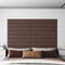 vidaXL - Wandpanelen - 12 - st - 1,62 - m² - 90x15 - cm - kunstleer - bruin