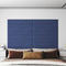 vidaXL - Wandpanelen - 12 - st - 1,62 - m² - 90x15 - cm - stof - blauw