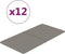 vidaXL - Wandpanelen - 12 - st - 2,16 - m² - 60x30 - cm - fluweel - lichtgrijs