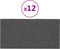 vidaXL - Wandpanelen - 12 - st - 2,16 - m² - 60x30 - cm - stof - donkergrijs
