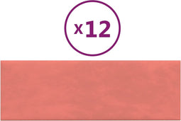 vidaXL - Wandpanelen - 12 - st - 3,24 - m² - 90x30 - cm - fluweel - roze