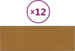 vidaXL - Wandpanelen - 12 - st - 3,24 - m² - 90x30 - cm - fluweel - bruin