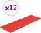 vidaXL - Wandpanelen - 12 - st - 3,24 - m² - 90x30 - cm - kunstleer - rood