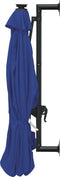 vidaXL - Wandparasol - met - LED's - 300 - cm - blauw