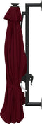 vidaXL - Wandparasol - met - LED's - 300 - cm - bordeauxrood