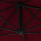 vidaXL - Wandparasol - met - LED's - 300 - cm - bordeauxrood