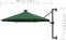 vidaXL - Wandparasol - met - LED's - 300 - cm - groen
