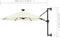 vidaXL - Wandparasol - met - LED's - 300 - cm - groen