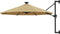 vidaXL - Wandparasol - met - LED's - 300 - cm - taupe