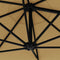 vidaXL - Wandparasol - met - LED's - 300 - cm - taupe