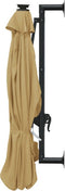 vidaXL - Wandparasol - met - LED's - 300 - cm - taupe