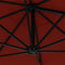 vidaXL - Wandparasol - met - LED's - 300 - cm - terracottakleurig
