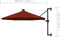 vidaXL - Wandparasol - met - LED's - 300 - cm - terracottakleurig