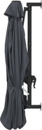 vidaXL - Wandparasol - met - metalen - paal - 300 - cm - antraciet