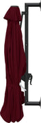 vidaXL - Wandparasol - met - metalen - paal - 300 - cm - bordeauxrood