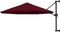 vidaXL - Wandparasol - met - metalen - paal - 300 - cm - bordeauxrood